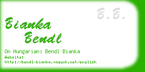 bianka bendl business card